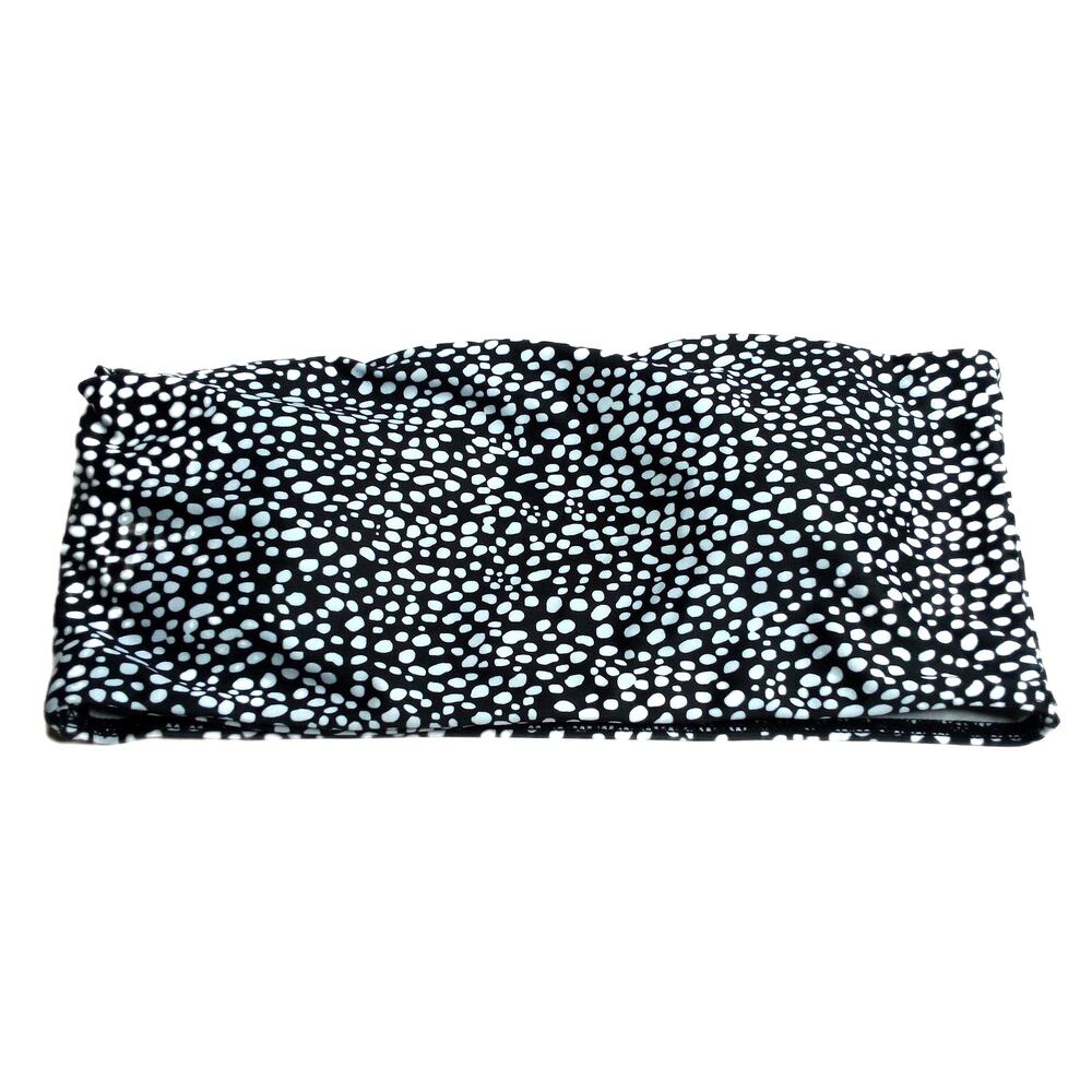Strapless Blue & Black Dot Bikini Top - New Without Tags - Women's Size L